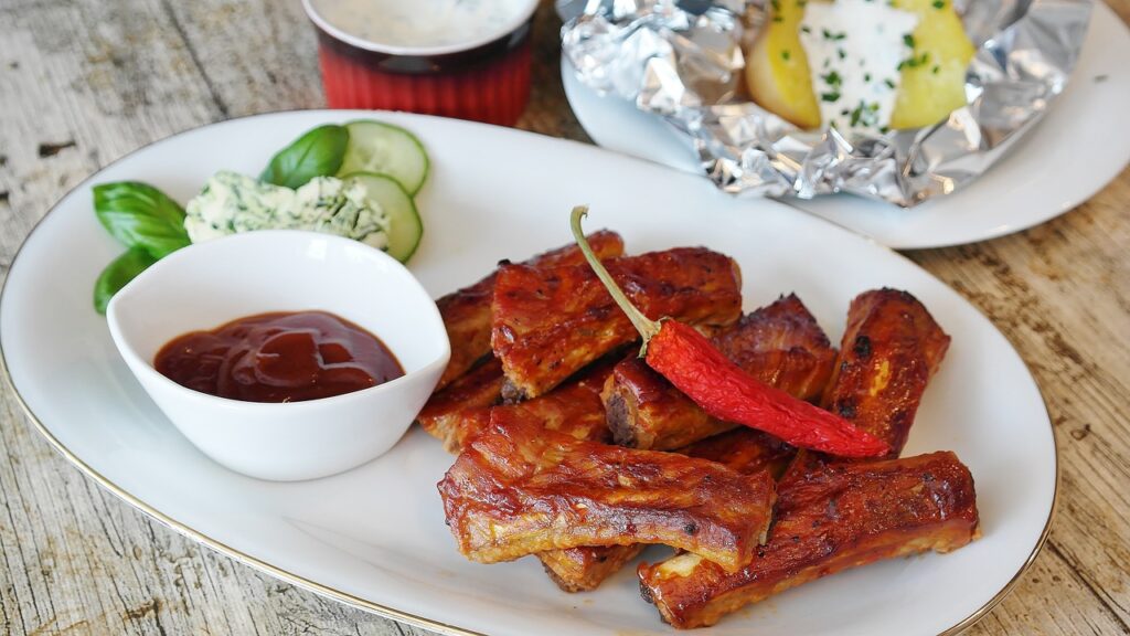 spare ribs, grill, bbq